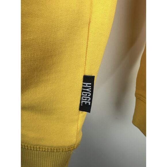 HYGGE Copenhagen Organic Cotton Men's Hoodie Yellow Scandinavian Pullover XL - Picture 8 of 9